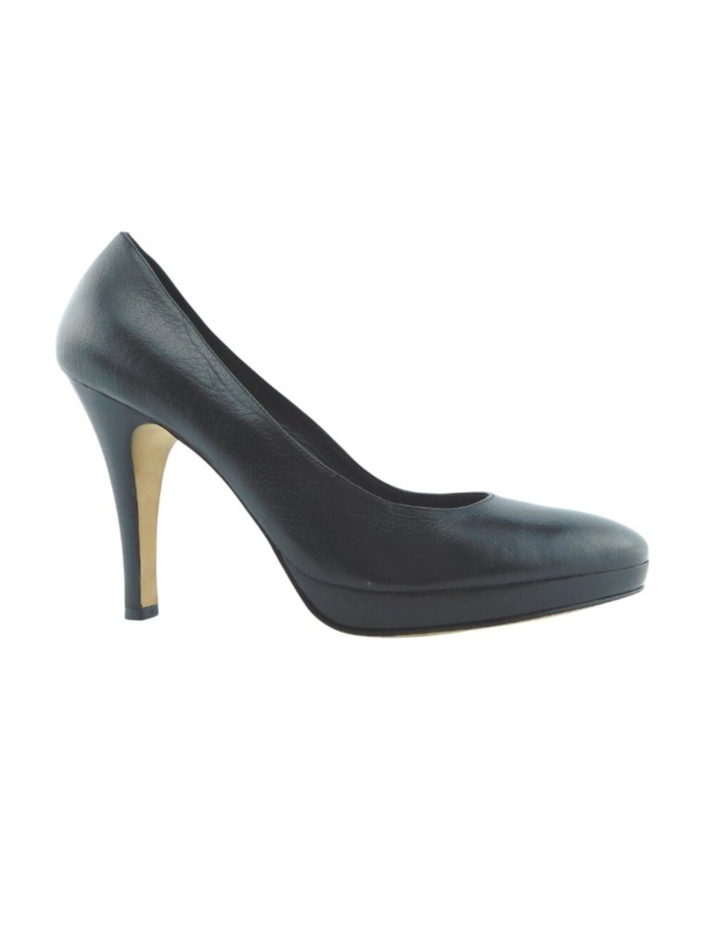 ANNE KLEIN Black Pebble Leather Classic Heel Pumps 9.5